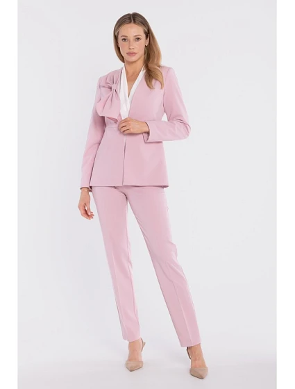 kalhoty s bočním zipem lila model 22152292 - STYLOVE