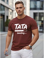 Koszulka męska z nadrukiem na  bawełniana bordowa model 22221861 - FashionStreet