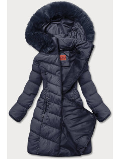 Tmavomodrá zimná bunda s kapucňou (TY045-2)