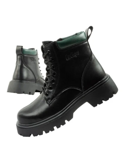 boty dámské model 21406141 boty kožené zateplené šněrovací dámské boty - Lee Cooper