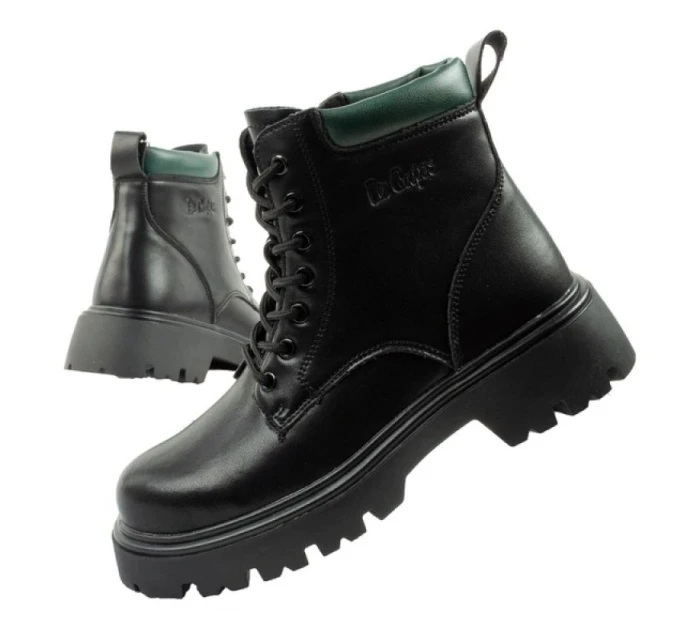 boty dámské model 21406141 boty kožené zateplené šněrovací dámské boty - Lee Cooper