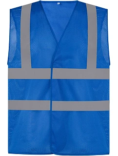 HVW 120 HiVis síťovaná bezpečnostní vesta model 22502279 royal blue - Yoko