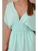 Kombinéza s volánikmi v páse mätová