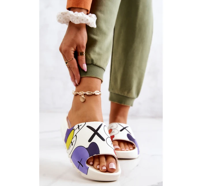 Gumové pantofle s potiskem Bílý model 21575280 - Boto