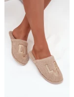 Dámské pantofle s kožešinou LADY model 21710300 béžové - VINCEZA