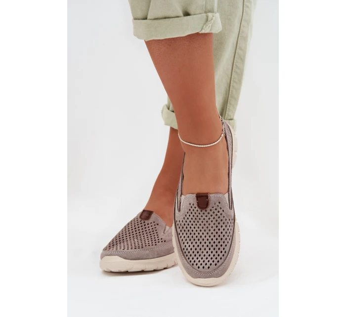 Otevřená semišová polobotka Ravinette