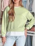 Dámská oversize mikina mint Dstreet model 21986550 - FashionStreet Dámská oversize mikina mint Dstreet model 21986550 - FashionStreet
