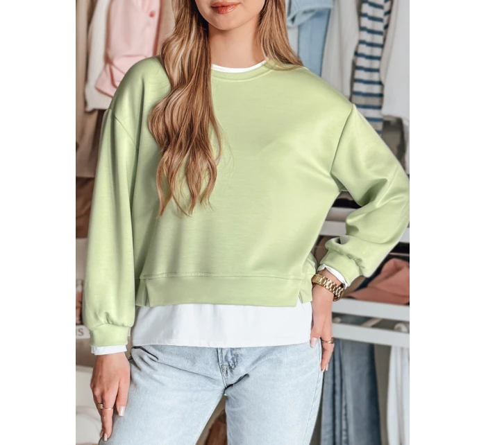 Dámská oversize mikina mint Dstreet model 21986550 - FashionStreet Dámská oversize mikina mint Dstreet model 21986550 - FashionStreet
