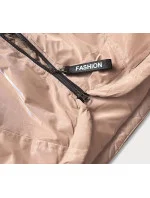 Béžová dámska bunda s kapucňou (B8105-46) Béžová dámska bunda s kapucňou (B8105-46)