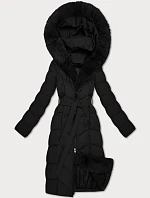 Dámska zimná bunda s kožušinou S'West black (B8525-1)