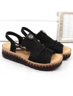 Pohodlné sandále Rieker W RKR677 black