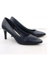 Dámske tmavomodré lodičky na podpätku Sergio Leone 1336 Dámske tmavomodré lodičky na podpätku Sergio Leone 1336