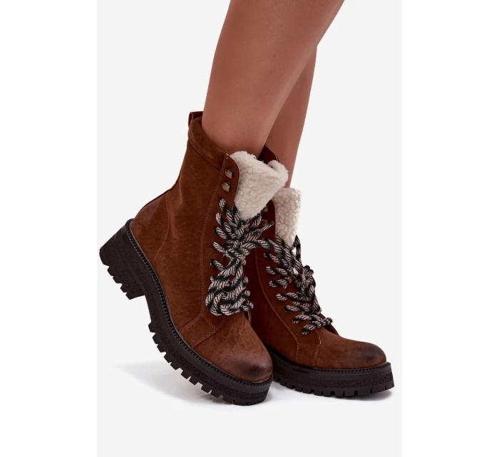 Dámské trekové boty z eko kůže Camel Bellora