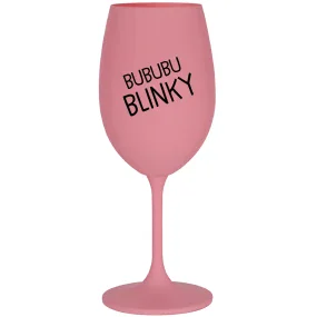 BUBUBUBLINKY - růžová sklenice na víno 350 ml BUBUBUBLINKY - růžová sklenice na víno 350 ml