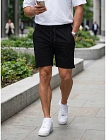 Spodenki męskie dresowe z czarne model 22305592 - FashionStreet Spodenki męskie dresowe z czarne model 22305592 - FashionStreet