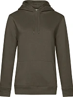 B&C QUEEN Hooded_° Dámska mikina s kapucňou 01.W02Q khaki