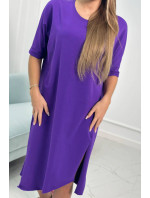 Tmavo fialové oversize šaty
