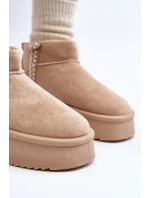 Sněhule na platformě s vzorem béžové model 21645932 - Boto