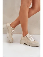 Tenisky Sportovní Boty Na Platformě model 21683573 Zlaté - CheBello