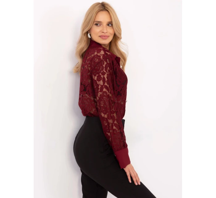 Dámska košeľa MI KS shirt C243.18 Bordeaux - FPrice