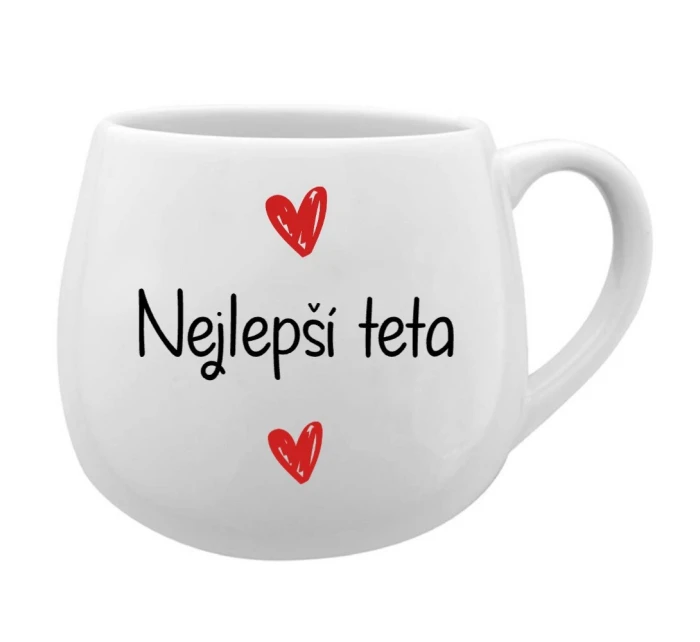 Najlepšia teta - biely keramický hrnček 300 ml Najlepšia teta - biely keramický hrnček 300 ml