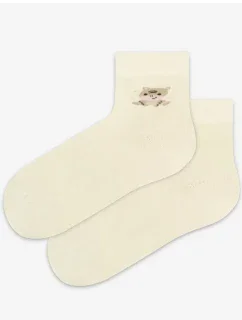 TENKÉ PONOŽKY FARBA 2-6 ROKOV DIEVČATÁ OFF WHITE 24-26