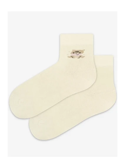 TENKÉ PONOŽKY FARBA 2-6 ROKOV DIEVČATÁ OFF WHITE 24-26