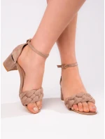 Trendy sandále dámske hnedé na širokom podpätku Trendy sandále dámske hnedé na širokom podpätku