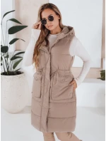 Dámská prošívaná vesta béžová Dstreet model 21966341 - FashionStreet