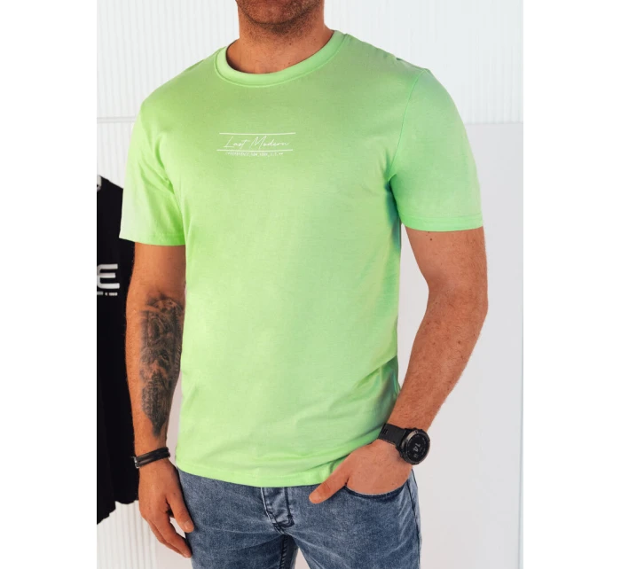 Pánské zelené tričko s potiskem Dstreet model 21975001 - FashionStreet