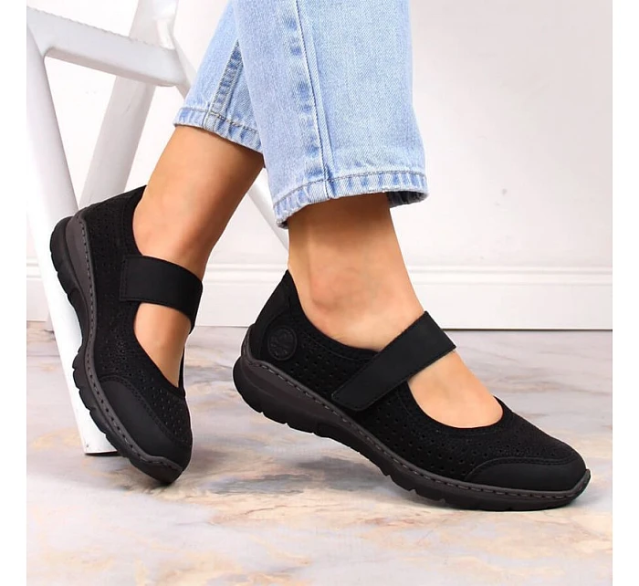 Pohodlná polobotka W černá model 22050507 - Rieker Pohodlná polobotka W černá model 22050507 - Rieker
