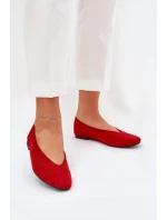 Klasické Baletky Z Eko Semiše Červené model 21687300 - Boto