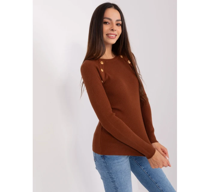 Sweter PM SW model 18904847 ciemny brązowy - FPrice