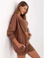 Hnedá dámska trojdielna základná súprava (7742)