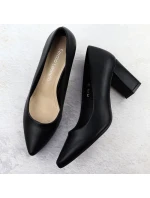 Dámske čierne lodičky Sergio Leone na ihlovom podpätku PB414 Dámske čierne lodičky Sergio Leone na ihlovom podpätku PB414