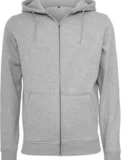 Build your Brand BY 012 Mikina s kapucňou z hrubej bavlny 56.0012 heather grey