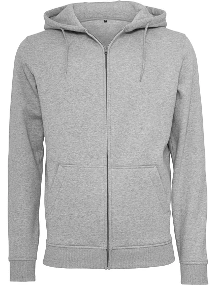 Build your Brand BY 012 Mikina s kapucňou z hrubej bavlny 56.0012 heather grey