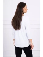 Halenka s grafikou 3D Watch bílá Halenka s grafikou 3D Watch bílá