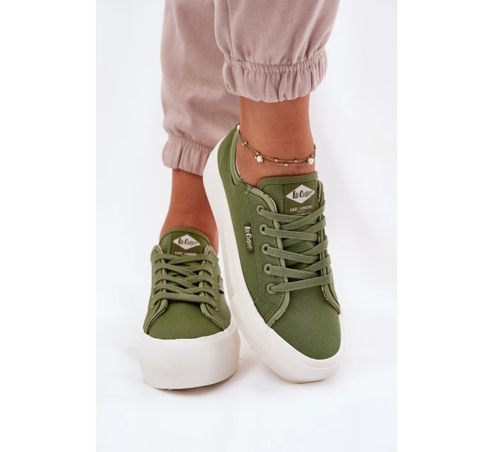 Trampki Damskie Na Platformie Lee Cooper LCW-25-31-3449L Zielone