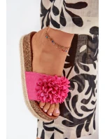 Klapki Damskie Na Platformie Z Ozdobnymi Kwiatkami Fuksja Tessara Klapki Damskie Na Platformie Z Ozdobnymi Kwiatkami Fuksja Tessara