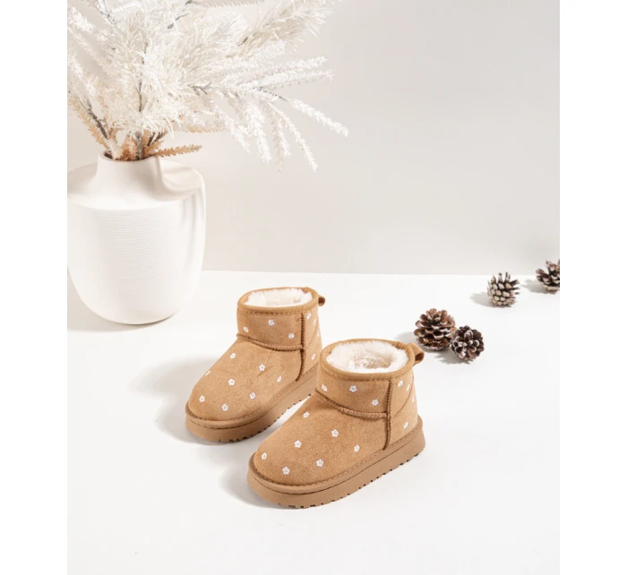 Dětské sněhule zdobené květinami Camel model 21786800 - Boto