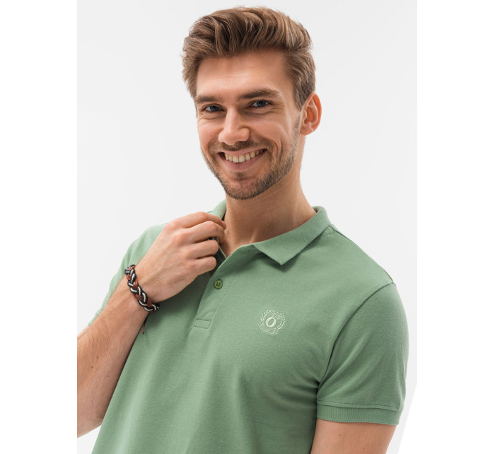 Ombre Polo tričká S1374 Zelená