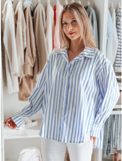 Dámské tričko oversize s prodlouženým zadním dílem v pruzích Dstreet model 21986141 - FashionStreet