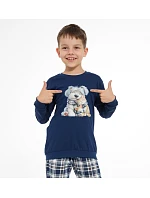 Pyžamo Cornette Kids Boy 593/185 Home Friends, dĺžka rukávov 86–128
