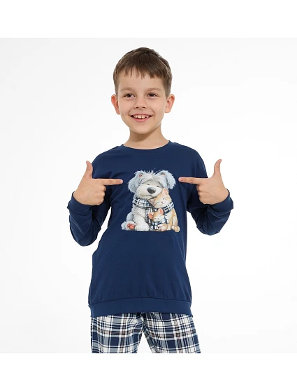 Pyžamo Kids Boy Home délka rukávů model 22334451 - Cornette Pyžamo Kids Boy Home délka rukávů model 22334451 - Cornette