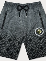 Pánske šortky s potlačou Dark Grey (8K1120-5)