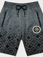 Pánske šortky s potlačou Dark Grey (8K1120-5)