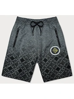 Pánske šortky s potlačou Dark Grey (8K1120-5)