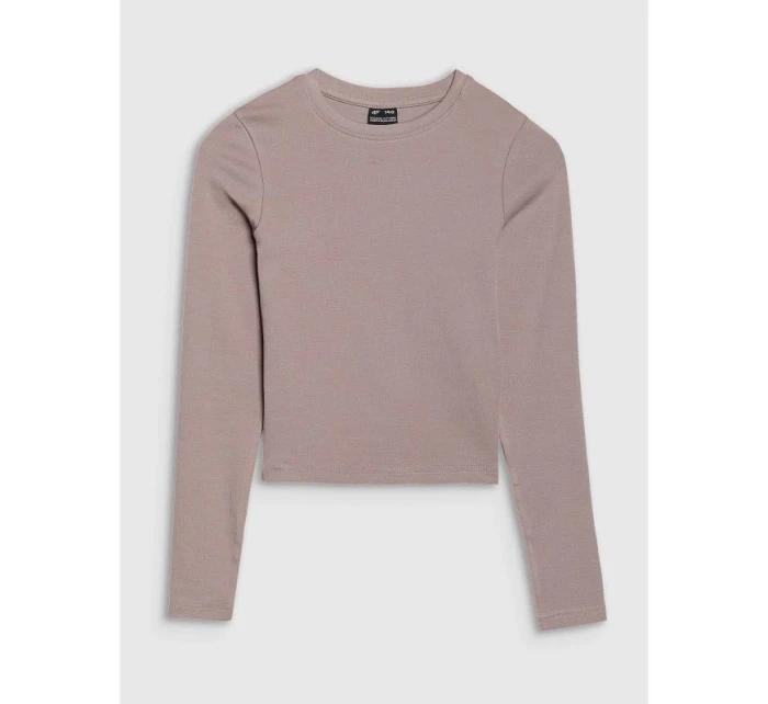 Dievčenský úzky hladký rukáv s dlhým rukávom 4F 4FJRSS25TLONF505-83S