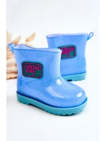Dziecięce Brokatowe Kalosze Niebieskie Rain Dziecięce Brokatowe Kalosze Niebieskie Rain